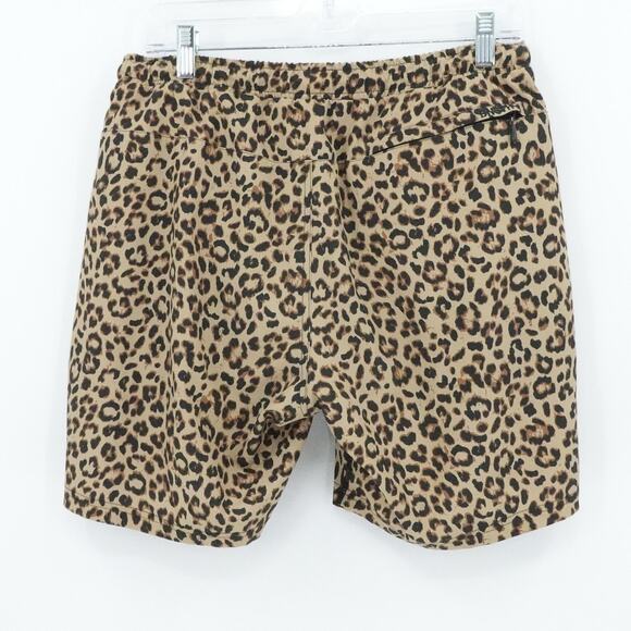 BN3TH Shorts Mens Medium Leopard Print Drawstring Lined Pockets Athletic Casual - Picture 2 of 14